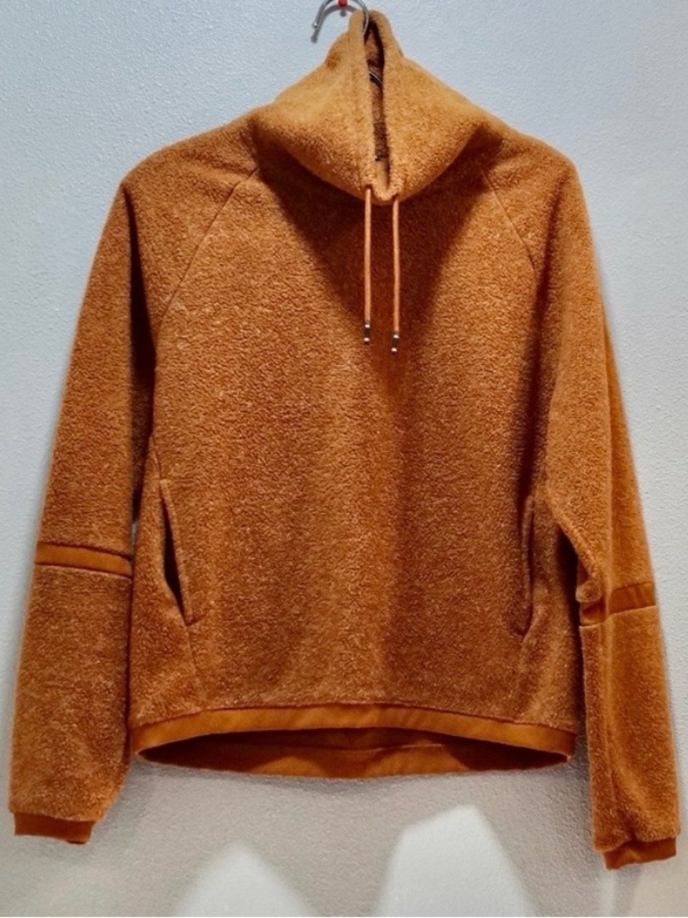 Nike Fleece Pullover Hoodie Brown High Neck Cozy Sweatshirt Size M